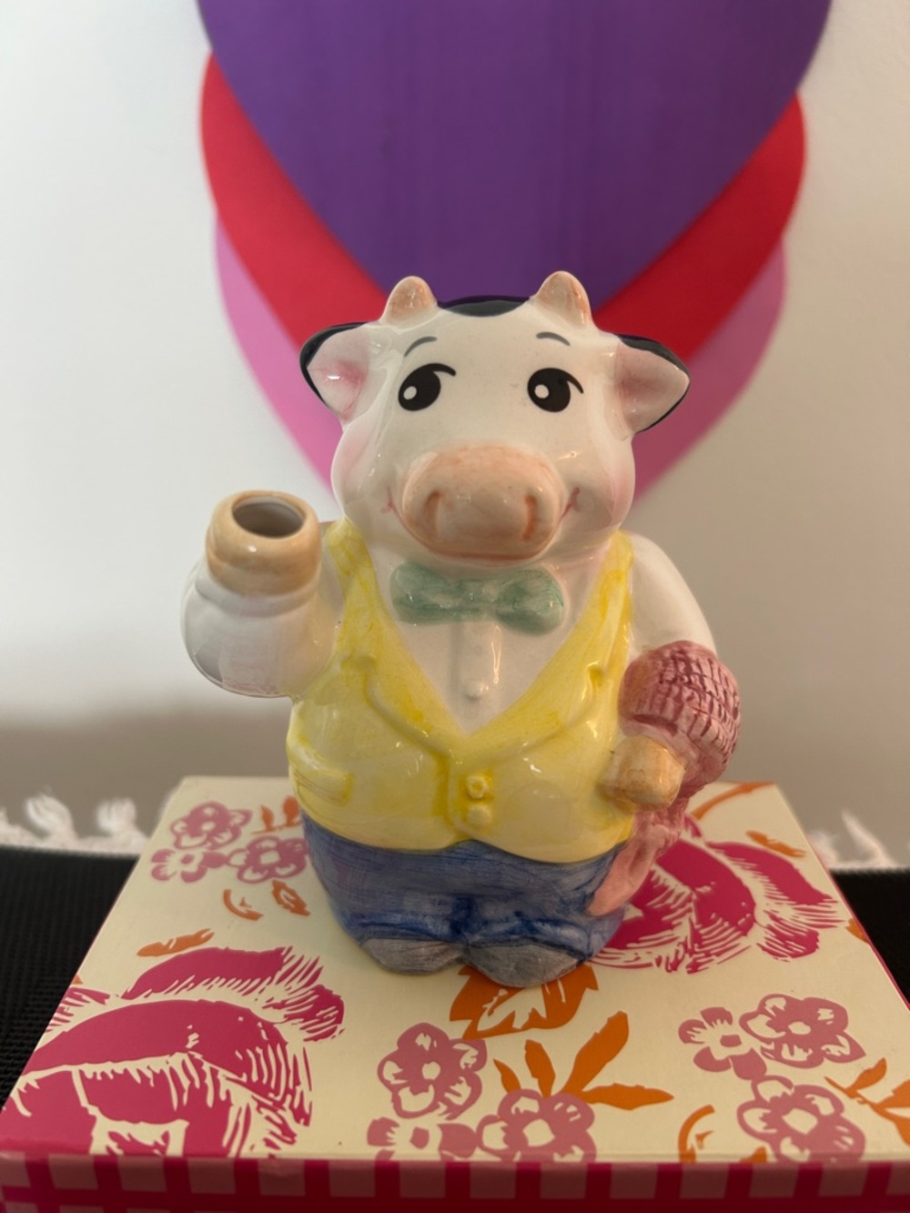 Vintage Cow Cream Pitcher-Campy/Kitschy Circa ‘50s. Excellent Condition